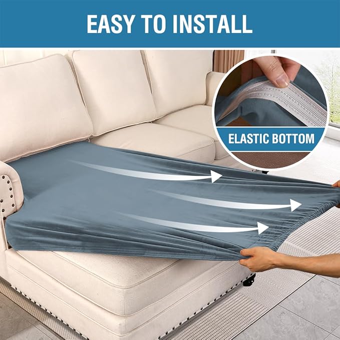 H.VERSAILTEX Velvet Stretch Individual Chaise Cover Sectional Couch Covers - Image 4