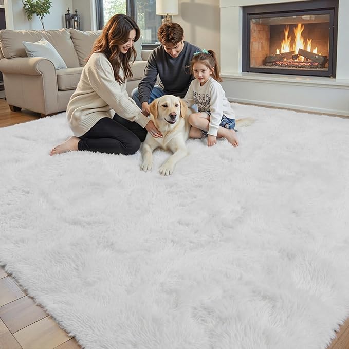 Rugs for Living Room 8x10, Alfombras para Salas Fluffy Shag Large Fuzzy Plush - Image 4