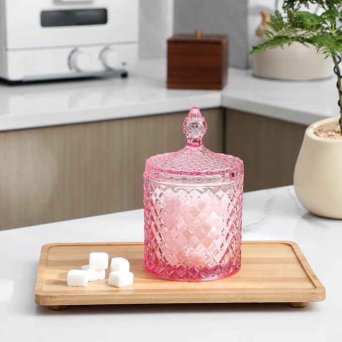 rejomiik Qtip Holder Glass Apothecary Jars - Image 5