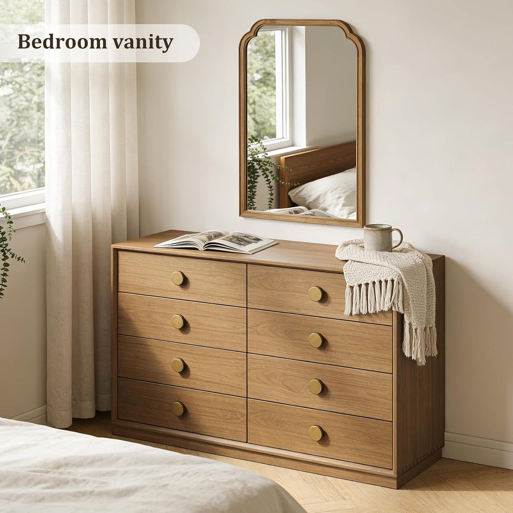WallBeyond 24" x 36" Natural Wood Mirror for Wall Mounted, Rustic W...