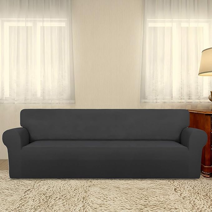 PureFit Super Stretch 4 Seater Sofa Slipcover – Spandex Non Slip Soft Couch - Image 2