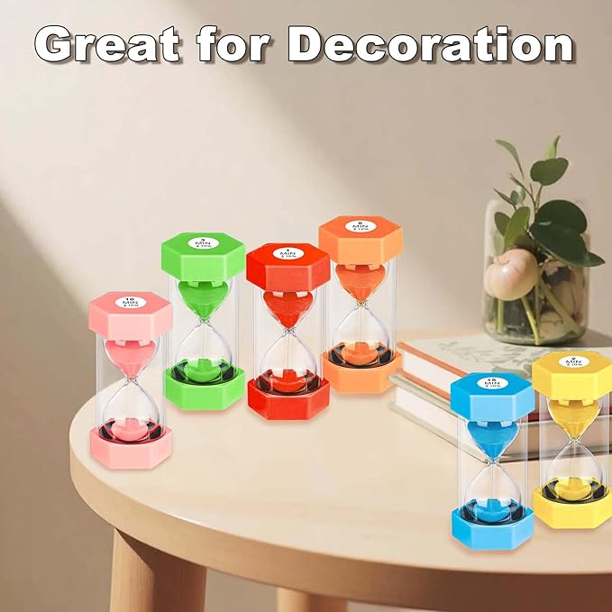 2 Minute Sand Timer Hourglass, Unbreakable Hexagon Plastic Sand Watch Reloj De - Image 9