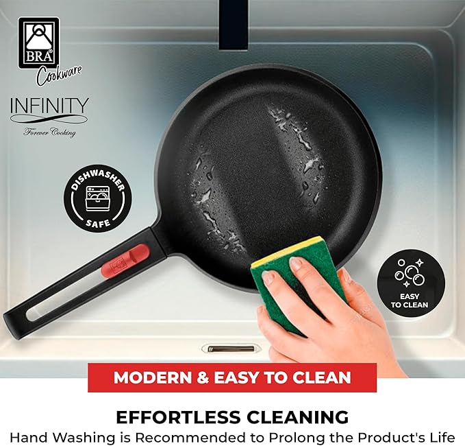 BRA COOKWARE Infinity Nonstick Frying Pan | 10.2-Inch Cast Aluminum Skillet | - Image 6