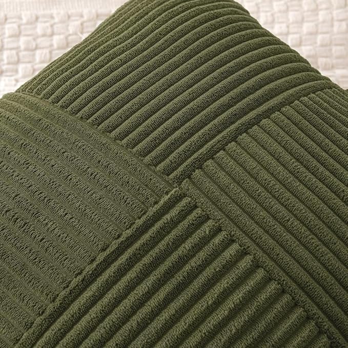 MIULEE Olive Green Decorative Throw Pillow Covers 18x18 Inch - Image 5