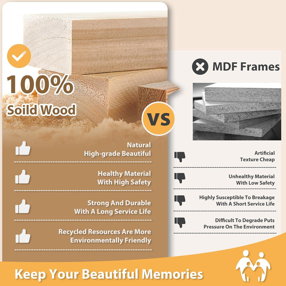 Egofine 11x14 Picture Frames, 4 Pack Display Pictures 5x7/8x10 with Mat or 11...