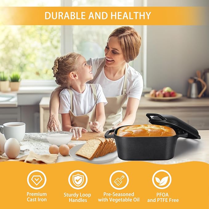 3.6QT Oval Dutch Oven for Bread Baking
