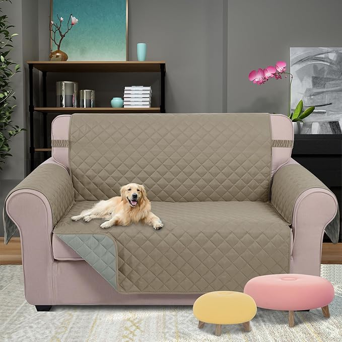 U-NICE HOME Loveseat Sofa Cover Reversible Couch Cover - Image 2