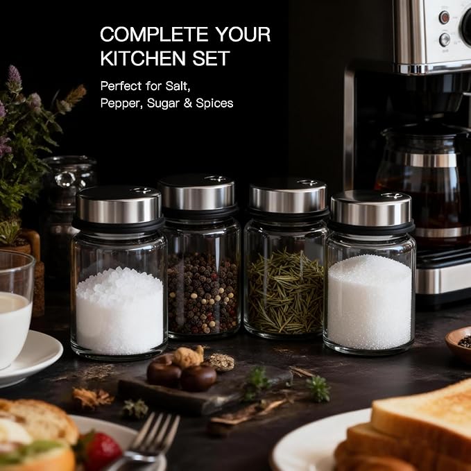 Shatterproof Glass Salt and Pepper Shakers Set Leak & Moisture Proof - Image 9