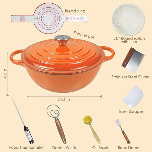 5QT Enameled Cast Iron Dutch Oven - Image 2