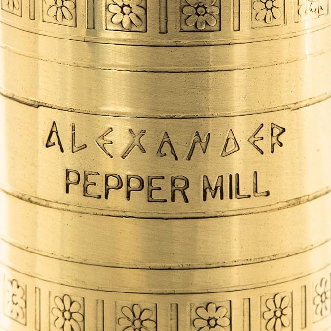 Alexander Home Original Greek Pepper Mill, 9-Inch Brass – European Manual