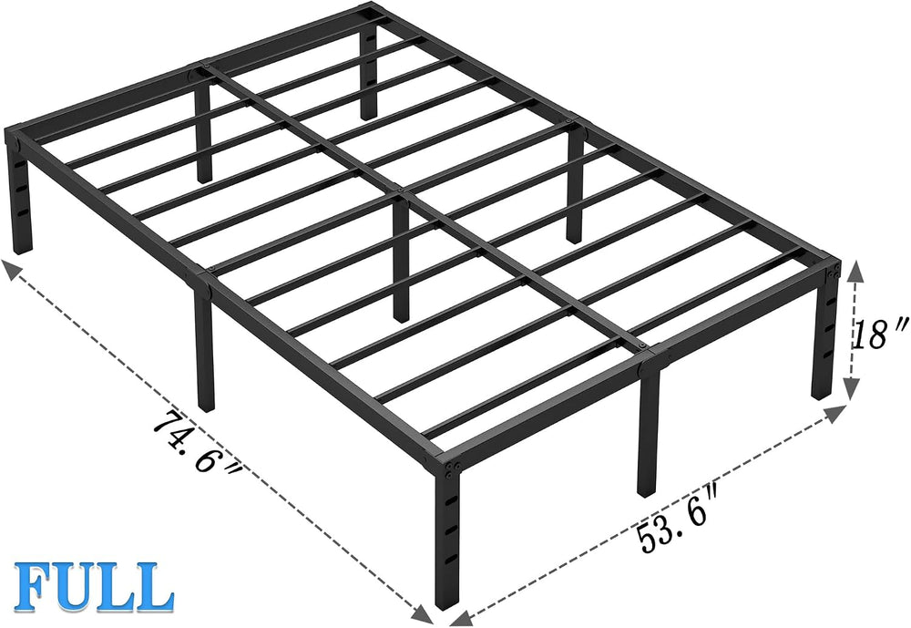 NEW JETO Metal Bed Frame,Full Size Bed Frame with Storage Space,18 Inch