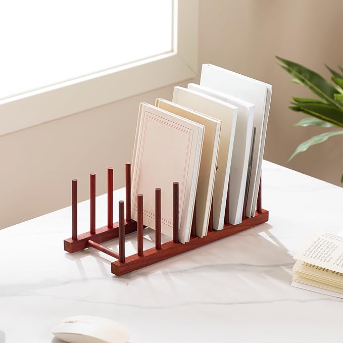 HBlife 4pcs Rosewood Wooden Dish Drying Rack - Image 6