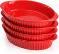 Foraineam 4 Pcs 15 oz Porcelain Oval Baking Dish Set, 8.7 x 5.3 x 1.7 inch Oven by Foraineam
