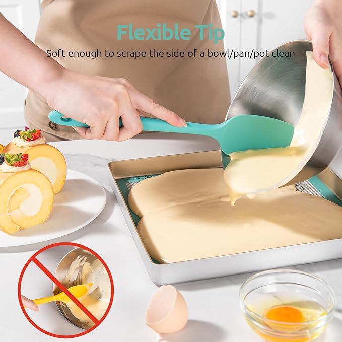 U-Taste Silicone Spoon Spatula Set, 600ºF High Heat Resistant Food Grade - Image 6