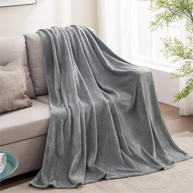BEDELITE Fleece Blanket Grey Throw Blanket - Image 9