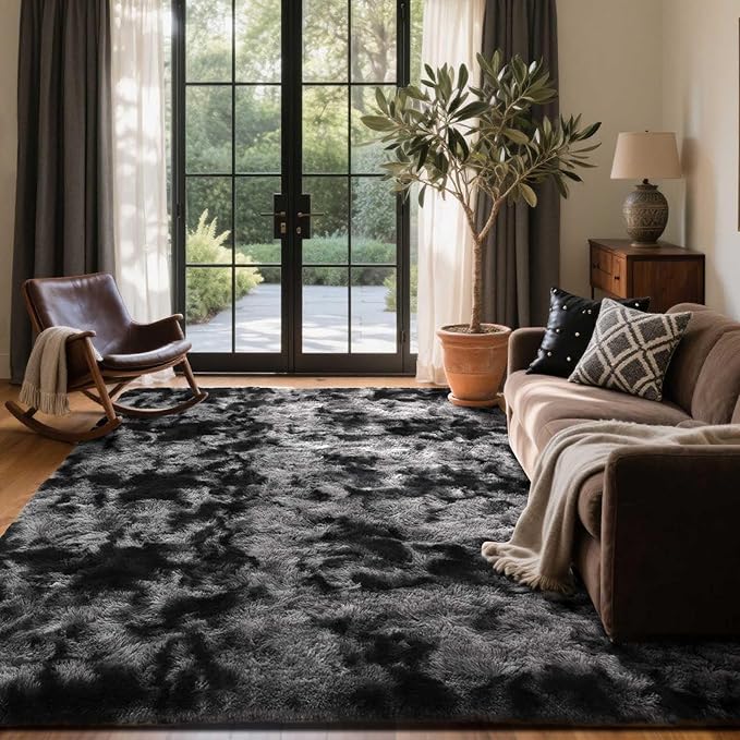 5x8 Ft Large Shag Rugs for Bedroom Living Room Decor for Men Boys, Tie Dyed - Image 2
