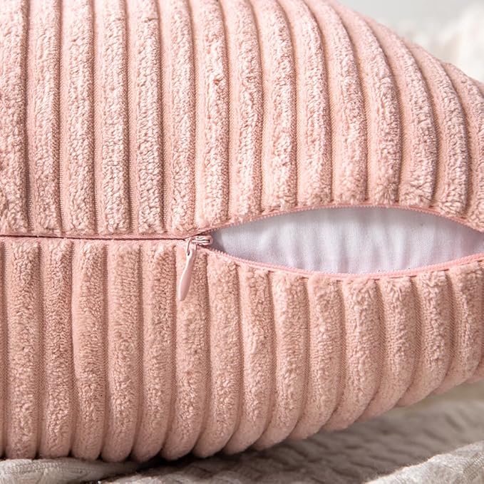 MIULEE Pink Decorative Throw Pillow Covers 18x18 Inch - Image 3