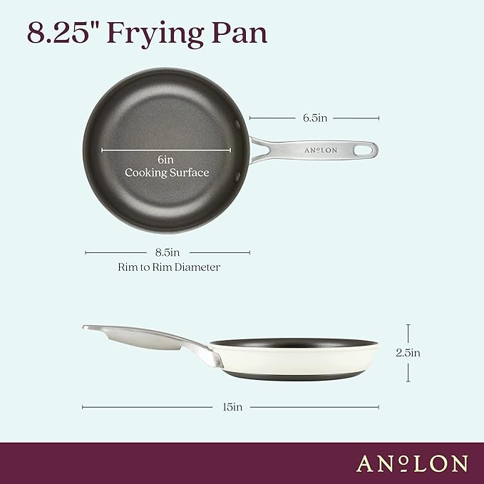 Anolon Achieve Hard Anodized Nonstick Frying Pan/Skillet, 8.25 Inch - Image 2