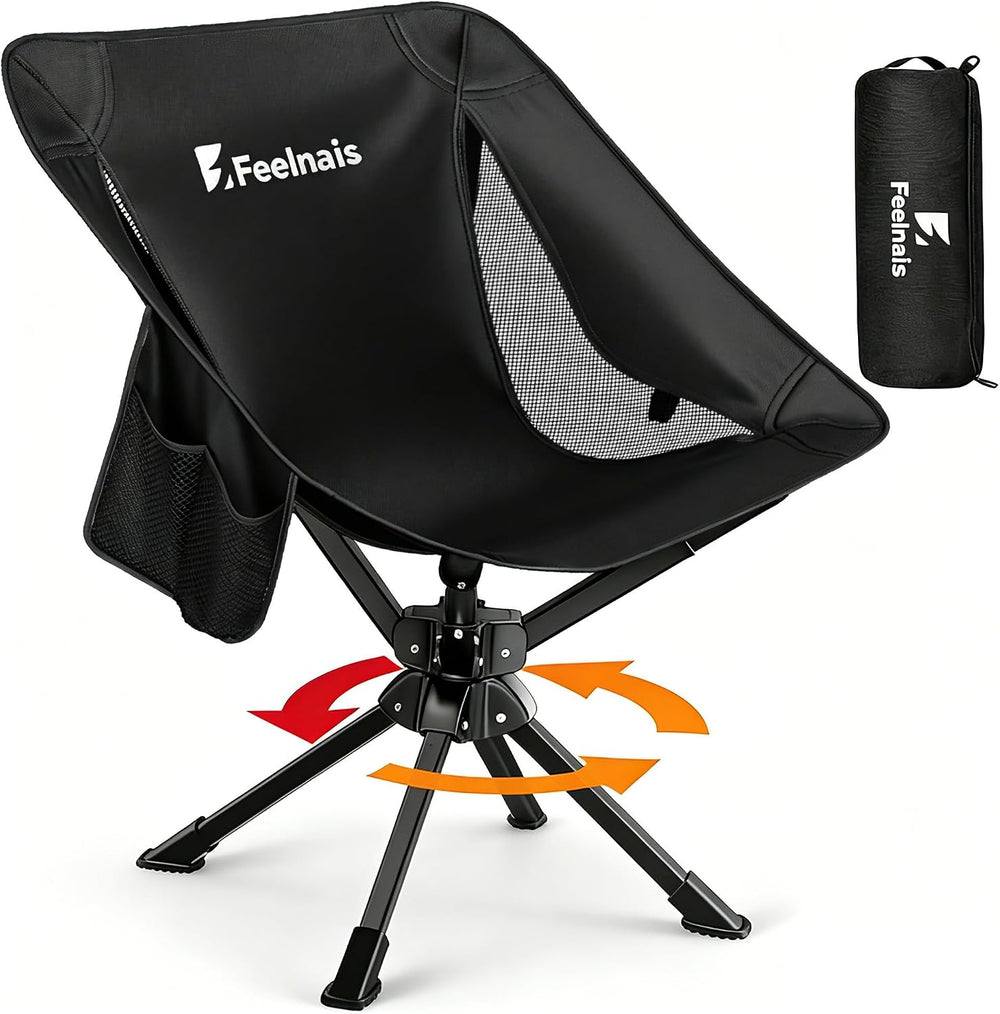 Portable Camping Chairs for Adults, Comfy Folding Camp Chair | 3.5 lbs Lightw...