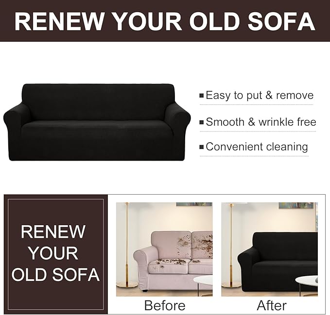 U-NICE HOME Stretch Couch Cover Sofa Cover Sofa Slipcover Furniture Protector - Image 5