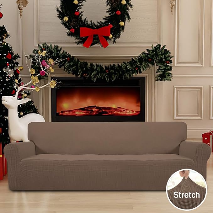 Easy-Going Stretch 4 Seater Sofa Slipcover 1-Piece Sofa Cover Furniture - Image 2