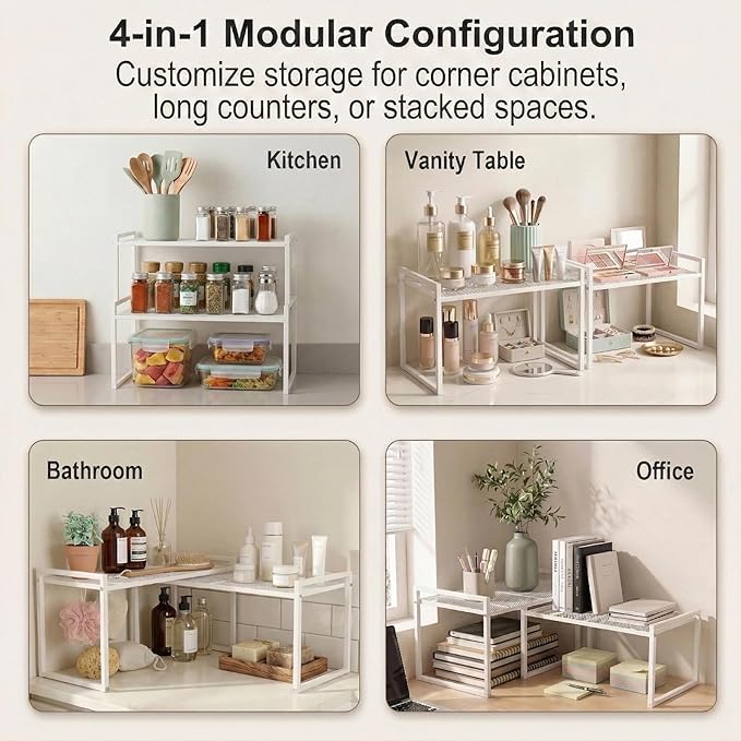 Set of 2 Cabinet Organizers 16.1''W 44 LBS Load Capacity Heavy Duty Kitchen - Image 6