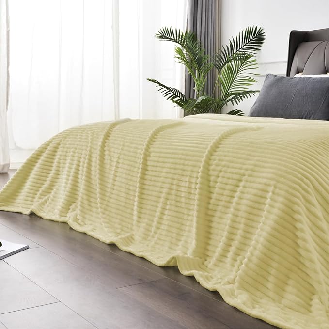 BEDELITE Fleece Blanket Twin Size – 3D Ribbed Jacquard Soft and Warm Decorative - Image 5