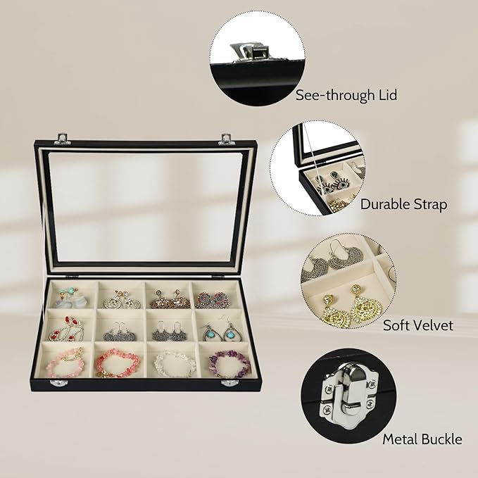 Stratalife Jewelry Organizer Bracelet Holder Organizer Box Earring Storage - Image 3