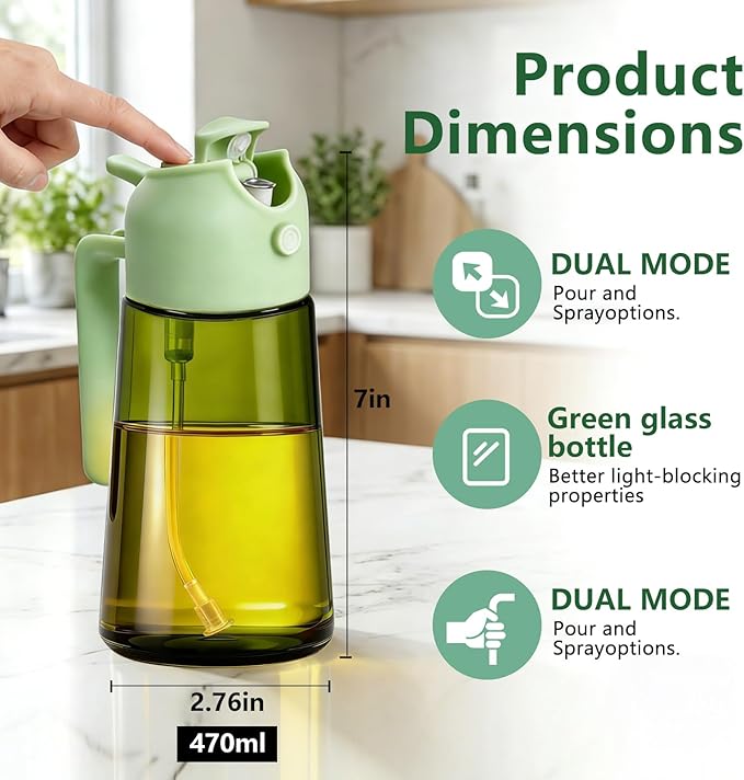 Olive Oil Sprayer & Dispenser Bottle - Image 5