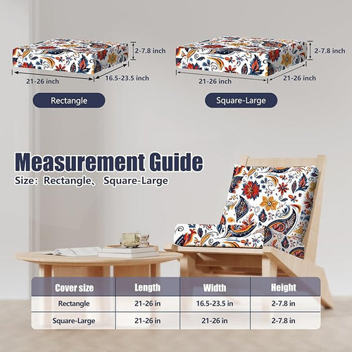8Pcs Stretch Patio Cushion Covers, Outdoor Couch & Sofa Replacement Slipcovers - Image 2