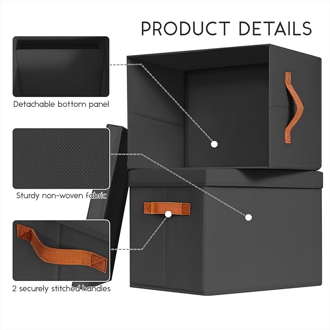Homsorout Storage Bins with Lids