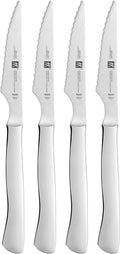 ZWILLING 4-pc Stainless Steel Serrated Steak Knife Set, made in Spain by Zwilling