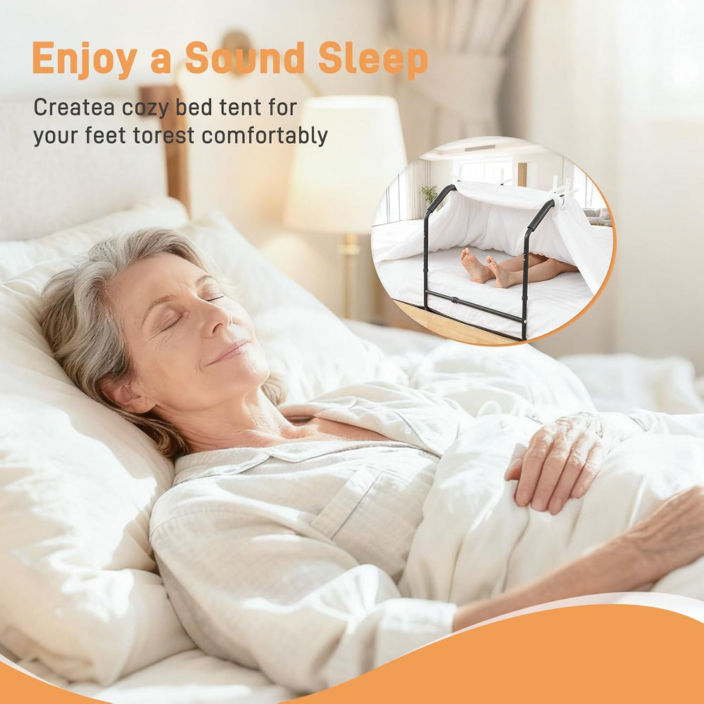 Blanket Lifter for Feet Under Mattress with 4 Clips–Extra-wide Foot Tent Keep...