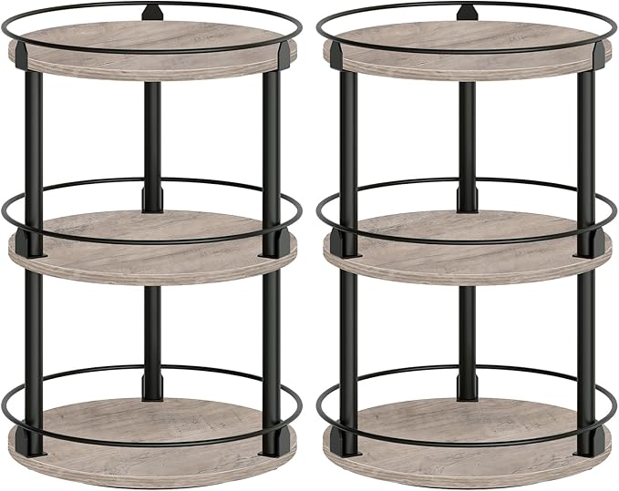 YATINEY Spice Rack, 3-Tier Turntable Organizer, Rotating Spice Rack Organizer by Yatiney
