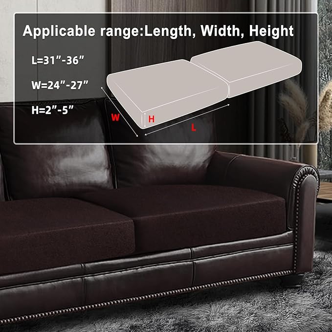 Leather Look Couch Cushion Covers Sofa Seat Slipcovers Sets Couches Furniture