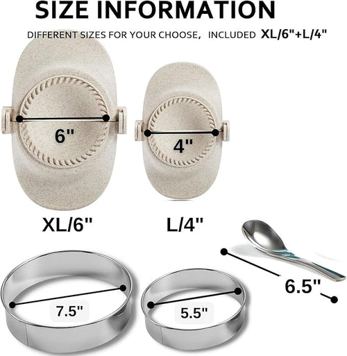 6 Inch Empanada Maker Press, Extra Large Dumpling Maker Set - Image 2