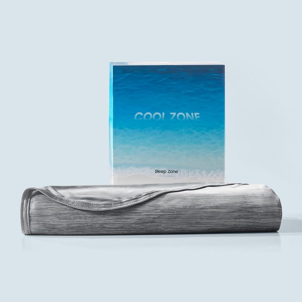 SLEEP ZONE Nanotex Cooling Blanket for Hot Sleepers, Double-Sided Cold Blanke...