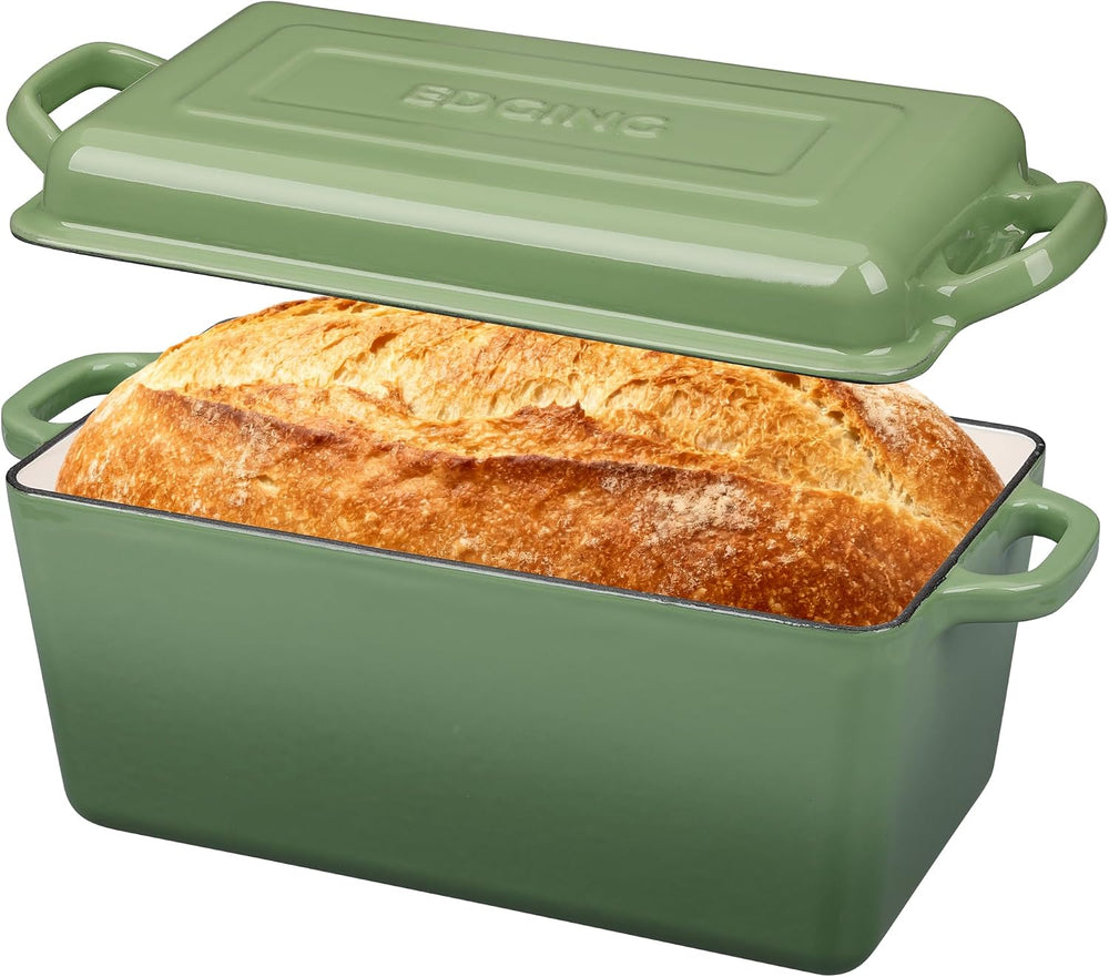 EDGING CASTING Enameled Cast Iron Dutch Oven, Oblong Bread Oven