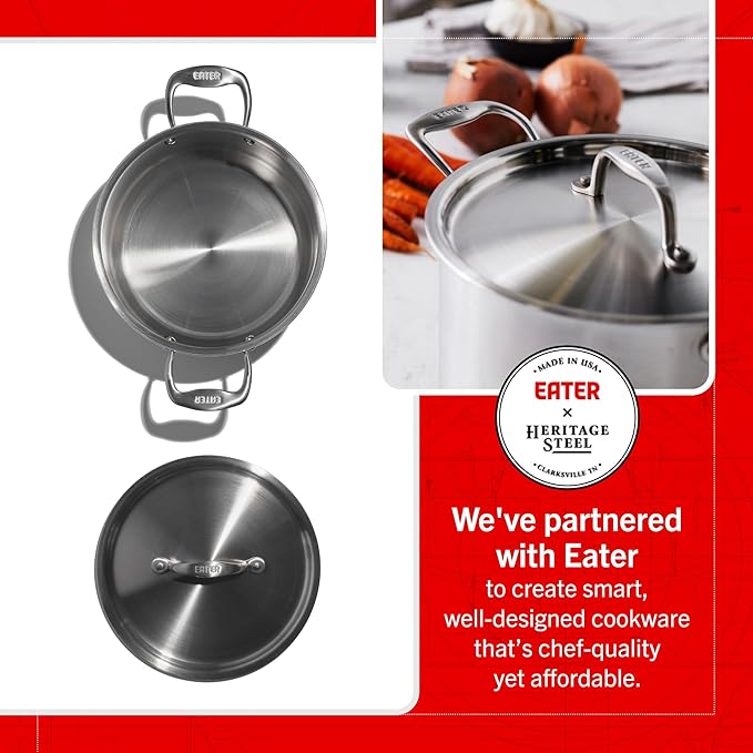 Heritage Steel x Eater 5 Quart Sauce Pot