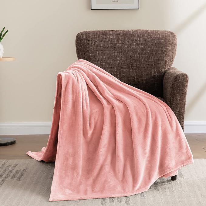 BEDELITE Fleece Blanket Twin Size Pink Throw Blankets - Image 3