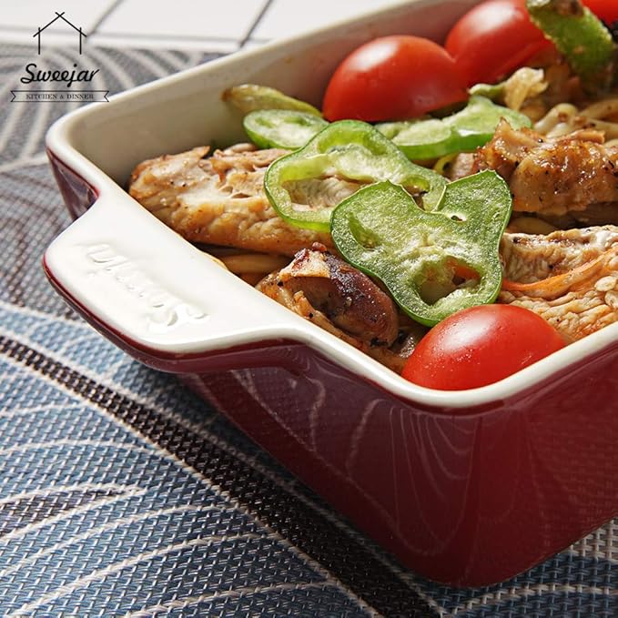 Sweejar Ceramic Baking Dish, Rectangular Small Baking Pan - Image 4