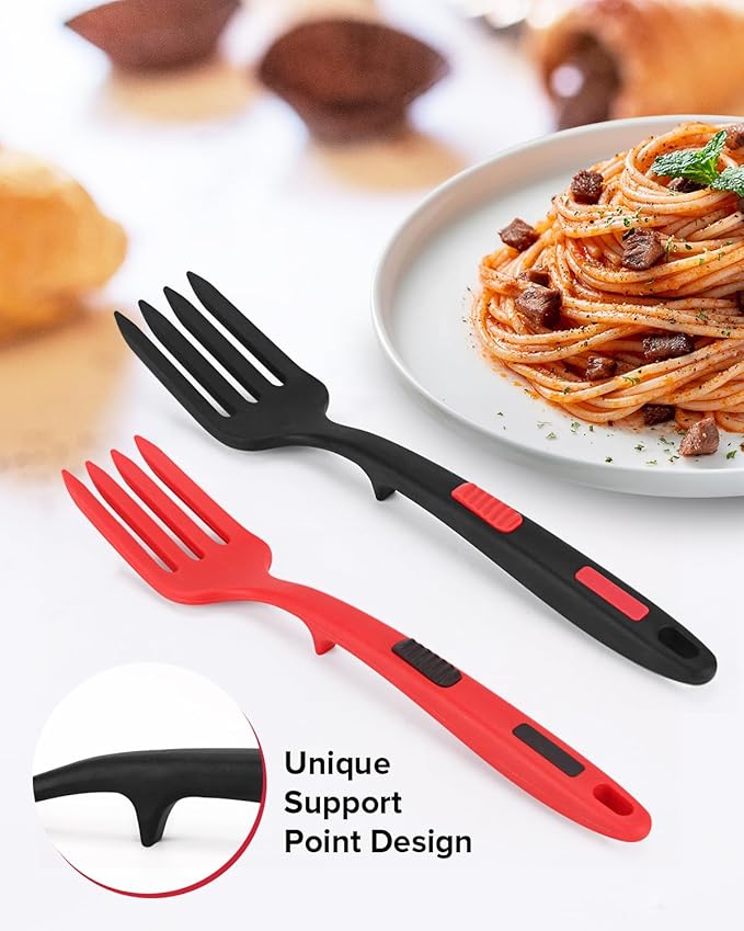 Silicone Flexible Cooking Fork, 11.6 Inch Heat Resistant, Large Non Stick - Image 4