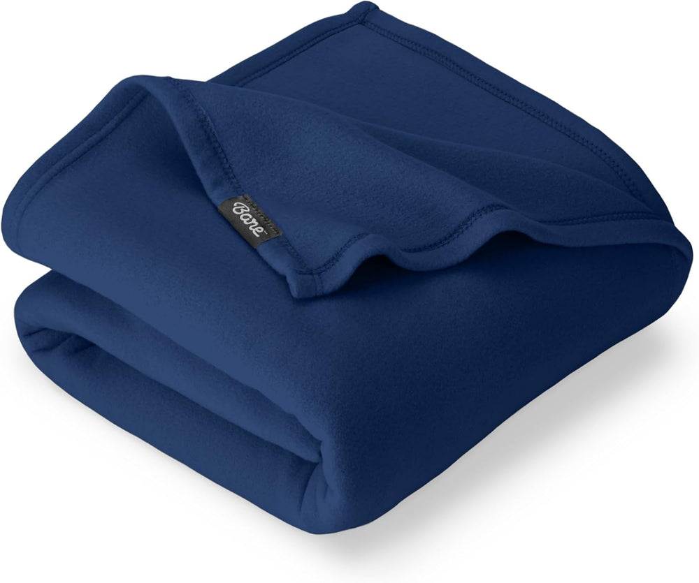 Bare Home Polar Fleece Blanket (Twin/Twin XL, Dark Blue)