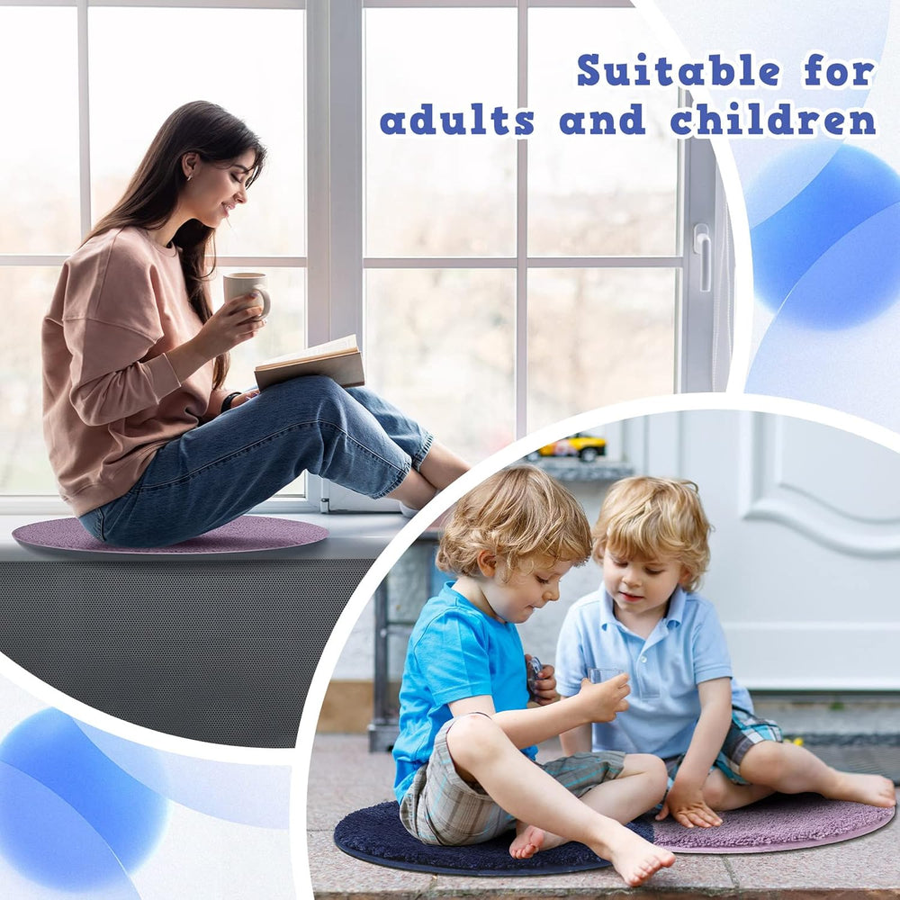 Funtery 6 Pcs Round Classroom Carpet Seats 18 Inch, 6-Color Set,Round