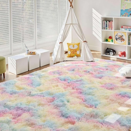 6x9 Ft Large Shag Kids Colorful Rug - Image 2
