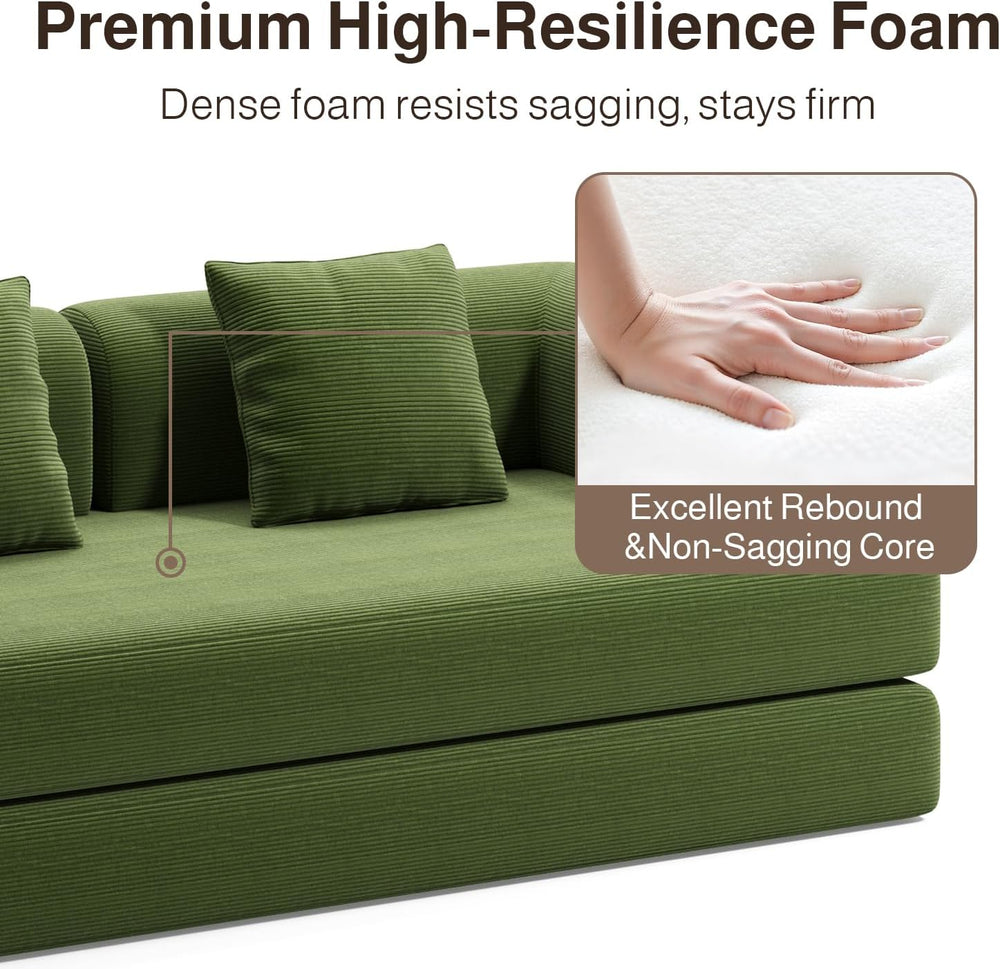 Ahomly 78.8'' Convertible Sofa Bed,5-in-1 Boneless Couch, No Assembly