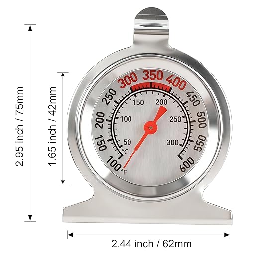 CloudHand Oven Thermometer 50-300°C/100-600°F Electric/Gas Oven Temperature - Image 2