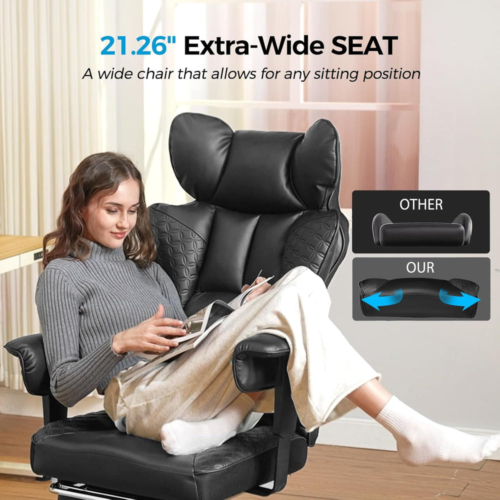 COMHOMA Big and Tall Office Chair Heavy Duty Wide Ergonomic Gaming Chair with...
