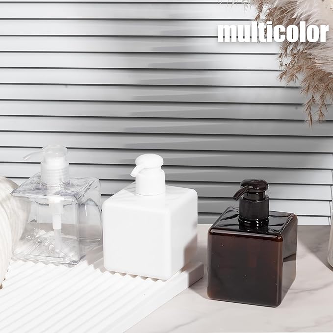 Pump Bottle, Refillable Plastic Empty Lotion Soap Dispenser Liquid Container - Image 4