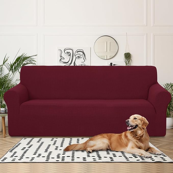 U-NICE HOME 4 Seater Stretch Couch Cover Sofa Cover Washable Sofa Slipcover - Image 2